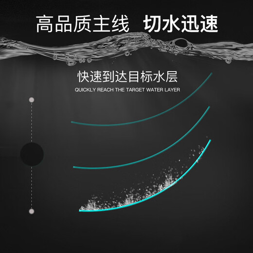 Hailongwang 3260 fishing line 100 meters Taiwan fishing line main sub-line strong pull wear-resistant nylon line fishing line black pit competitive fishing line main line (blue) 100 meters a reel No. 2.0