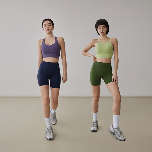 GIT Jiji Sports Shorts Women's High Waist Hip Seamless Tight Shorts Pilates Fitness Yoga Shorts Olive Green M