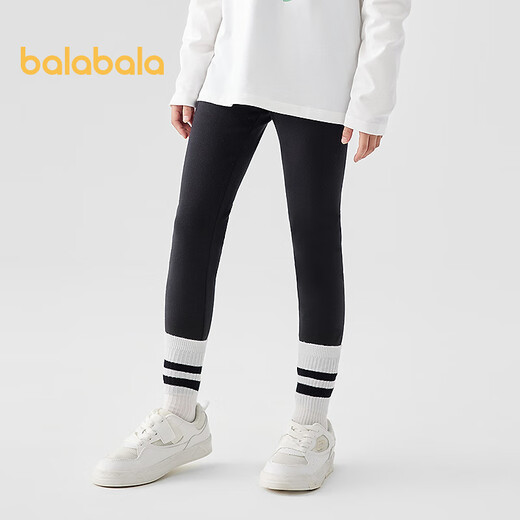 Balabala Children's's's Vêtements Children's Leggings Girls 2025 Automne Clothes Nouveau style petit Child's Color Stretch Long Long Black 90001 130