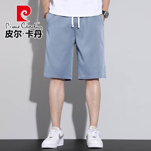Pierre Cardin Summer Tennis mince shorts décontractés hommes lâches 2025 Nouveau pantalon de soie de glace droite Men Summer Pantalon de cinq points deux pièces HJ1049 [match gratuit] L