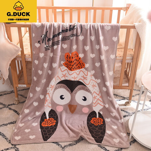 G.DUCKKIDS four-season universal small blanket baby blanket children baby infant stroller windproof blanket office air conditioning blanket bear 100*140