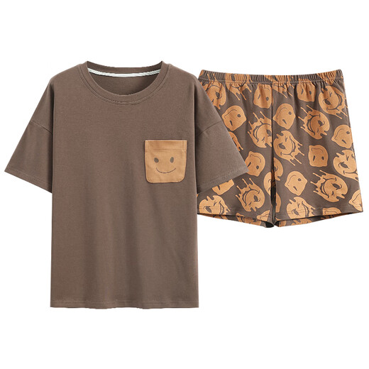 Calculate / Keen (Calculat / Keen) CK Pajamas pour femmes en été coton pur style mignon de style coréen étudiant à manches courtes courtes à manches courtes à manches courtes et à l'automne Summer GXT6630 L (recommandé 95-115jin [Jin est égal à 0,5 kg]))