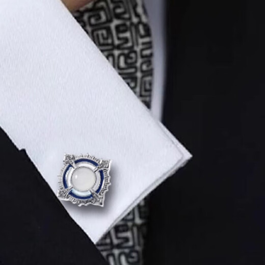 NOSSKISS bright star design cufflinks for men's light luxury French cuff nails customized birthday gift Father's Day gift Free lettering/writing greeting card