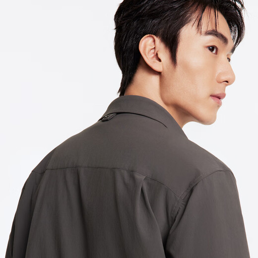 Jiumuwang Shopping Mall Same Style Comfortable Stretch Lightweight Versatile Lapel Jacket Men's Autumn Business Casual Jacket Slim Version + Medium Gray + JK1D41017 L 175/96A(50)