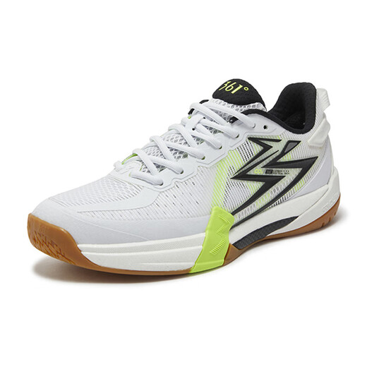 361 Badminton Sports Shoes for Men Winning PRO Summer Style Lightweight Breathable Non-Slip Wear-Resistant Training Competition Shoes for Women 361 Degree White/Fluorescent Solar Yellow 39