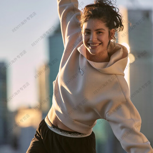 LORNA JANE跑步系列运动罩衫卫衣短连帽夜跑健身休闲女J官方旗舰正品 象牙白 XS