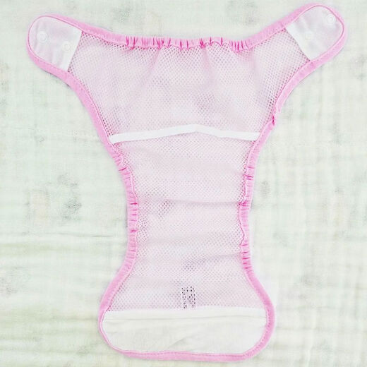 Pantalones de malla de malla fija de pañales de pueblo Shantoulin para el bolsillo de meso para bebés es impermeable y transpirable puede lavar el pañal de malla de verano rosa (SNAP) 1 pieza S recomendado 0-3 meses (13Jin [Jin iguala 0.5 kg] o menos)