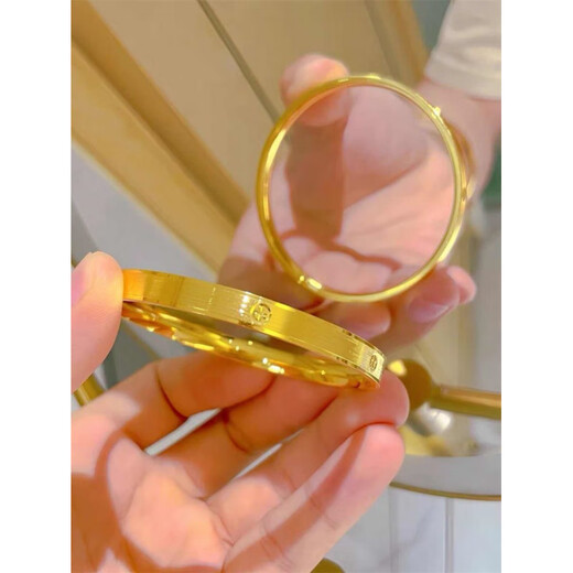 OAZ9999 real gold bracelet for women new fashion solid baby's breath gold color bracelet gift 20.6g inner diameter No. 56 suitable for 80-90 Jin Jin equals 0.5 kg to wear