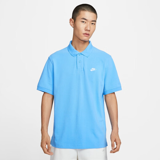 耐克（NIKE）官方男子POLOS短袖翻领T恤秋季纯棉休闲叠搭刺绣FN3895 063调色暗灰/白 2XL