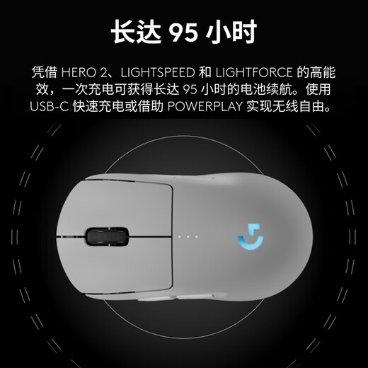 罗技（G）GPW4无线游戏鼠标狗屁王四代朱雀电竞鼠标轻量化人体工学csgo吃鸡电脑办公typec接口DJ11男友礼物 GPW4代朱雀白 猎装版礼盒【8K】赠大桌垫