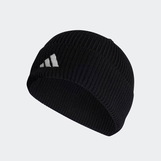 adidas足球运动保暖针织帽子冷帽男女阿迪达斯官方HS9765 黑色/白 OSFM