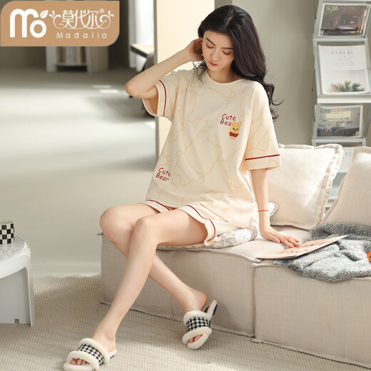 Modal 2025 new pajamas for women's summer pure cotton shorts shorts spring and autumn summer style can be worn outside home clothing suit ZH-9853# shorts M (80-100Jin[Jin equals 0.5 kg])