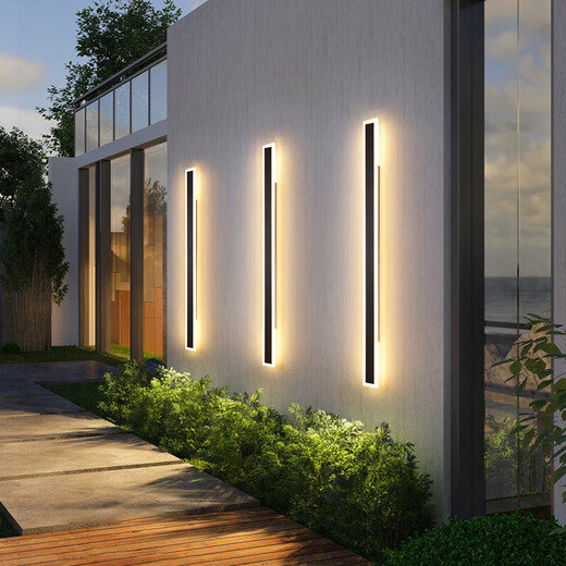 JPHZNB outdoor wall light waterproof aisle stair light long wall light outdoor balcony light door villa courtyard light J003 9227-rainproof model 9227-240cm-neutral light