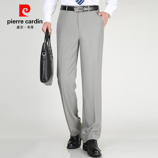 Pierre cardin trousers men's summer thin draped straight mulberry silk suit pants business casual work trousers black 9902 [summer] thin 29 (2 feet 2) waist circumference