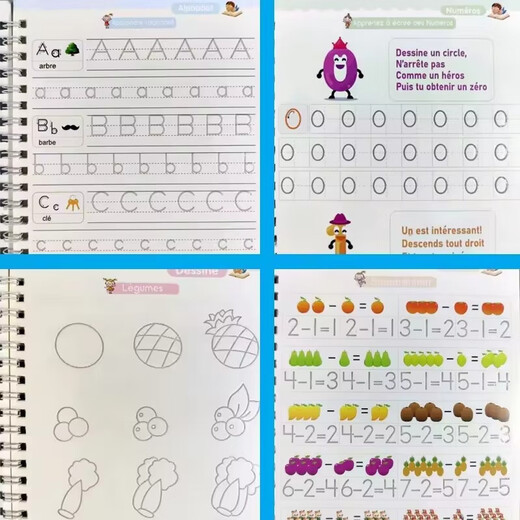 La magia inglesa se puede usar para limpiar la caligrafía de los estudiantes de primaria y los niños sincronizados de lápiz de lápiz duro de lápiz Libro de palabras en inglés Pegatinas El inglés se puede usar para limpiar la caligrafía del inglés se puede usar para limpiar la caligrafía de los estudiantes de la escuela primaria (2 paquetes aleatorios)