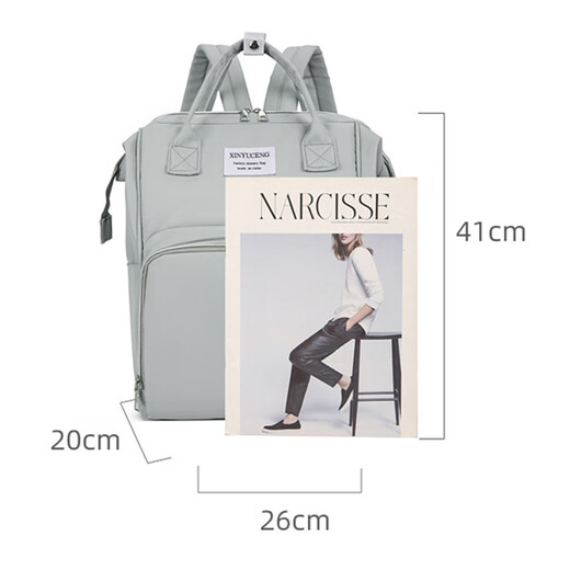 Jia Nier Mommy Bag Mom Bag Bag Sclepley Splatterpression Multifunctional Guthing выходит на работу с серой спиной мама и детская сумка
