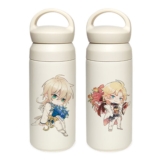 Chengliu Zeit und Raummalerei Reisender Peripheral Thermos Cup Cartoon Fan Ain Luo Xia Lu Chen Ye Xuan Silan Hand Cup tragbare Kaffeetasse 350 ml aa3886 ye xuan