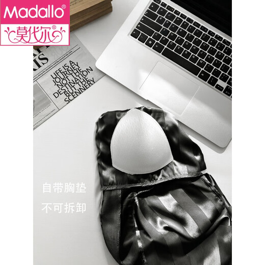 
Modal pajamas with breast pads for women 2025 new ice silk summer spring and autumn long-sleeved jade gui dog anti-convex dot home clothing set 6996 12 long sleeve trousers + ice and snow silk + self L Height 158-167 Weight 100-120
