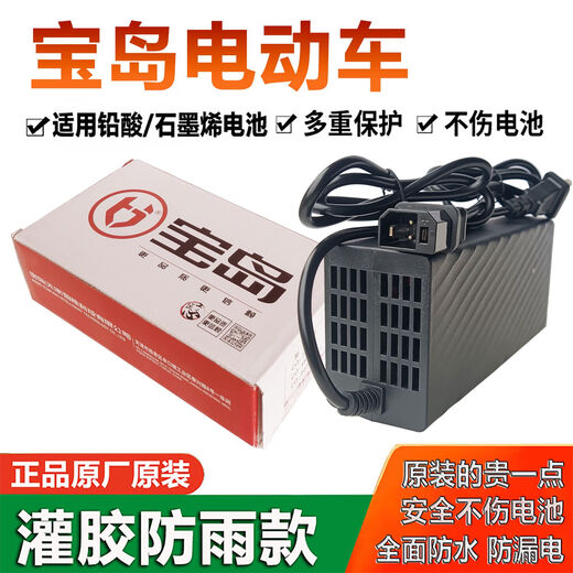川奇宝岛电动车原装充电器48V30Ah60V72V96V20Ah铅酸石墨烯新国标插头 CQ4840D48v40ah