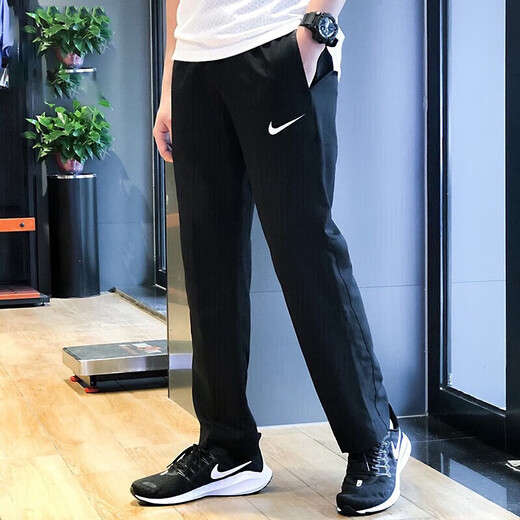 Nike (Nike) Net Sportshose Herrenhosen Frühling neue lässige Hosen gewebt atmungsaktiven losen geraden Hosen Hosen DM6627-010 Schwarz S