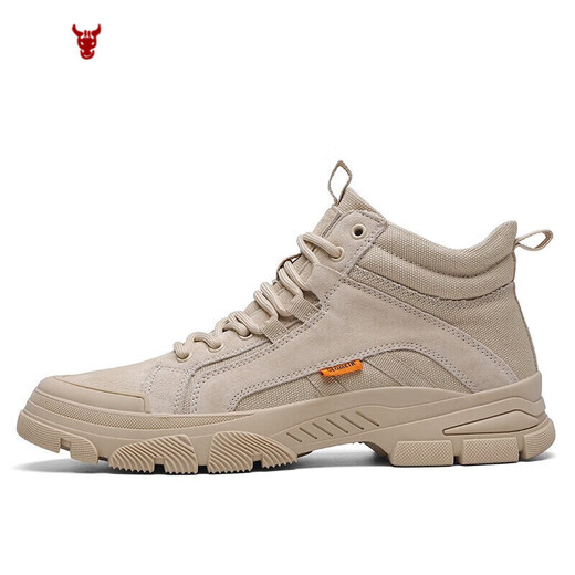Califbull Herrenschuhe Trendy Retro Martin Stiefel Arbeitsschuhe Stiefel Herren Outdoor Tactical Combat Stiefel Aprikosenfarbe 42