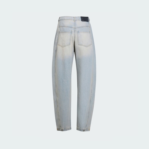 阿迪达斯 （adidas）女裤 三叶草时尚潮流舒适百搭透气宽松直筒牛仔裤JX9214 KG0200 28