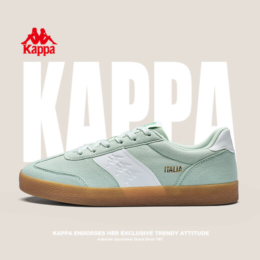 Kappa -Frauenschuhe, DE Trainingschuhe für Frauen 2025 Sommer neuer Trend Freizeitschuhe Leicht weicher Sohle modischer vielseitiger Brettschuhe See Wassergrün/Klassiker Weiß 36