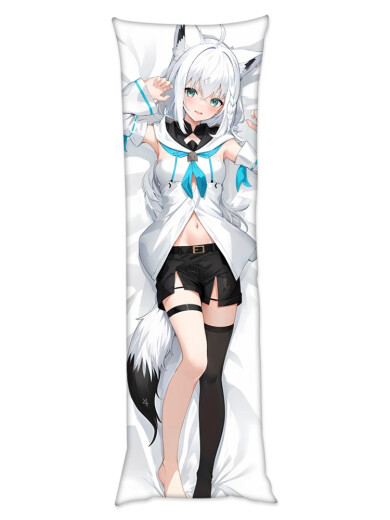 原创白上吹雪Hoive虚拟主播二次元周边等身定制抱枕套 正常版 枕套 8色印刷桃皮绒12040CM
