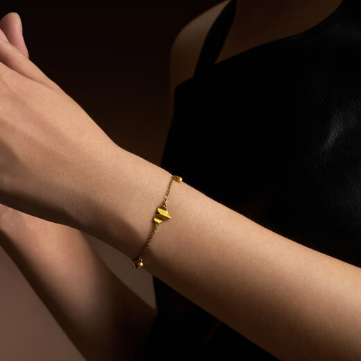 Monologue [5 août Ajustement des prix] Chaîne monologue Goldisme rétro Gold Love Bracelet MR1694 Bracelet d'amour cadeau d'anniversaire 16,25 cm