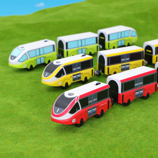 Juguetes para niños trenes vías simulación brillante tren boy tren modelo de riel de alta velocidad Número de armonía de riel ligero rojo paquete de riel ligero rojo
