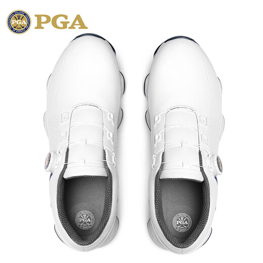 PGA golf shoes men's anti-slip spikes knob shoelaces autumn waterproof sports shoes men's shoes white 42