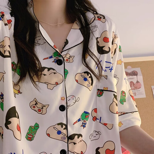 【爆款三件套】睡衣女秋ins风卡通睡衣宿舍可外穿家居服套装秋 套WZL1476【高质量三件套】 M 【建议80-100斤】