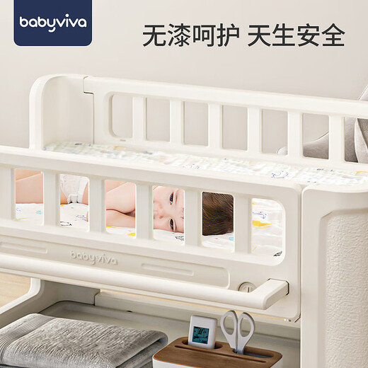 
babyviva diaper table baby care table baby diaper change diaper massage touch integrated multi-functional movable newborn crib cloth table assembly other frame structure