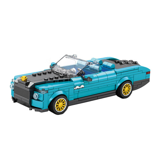 
Lego 8-grid sports car MOC Lambo Green Bull racing model plugged building blocks birthday children's toy gift Zhen brick 679 horse protection X6
