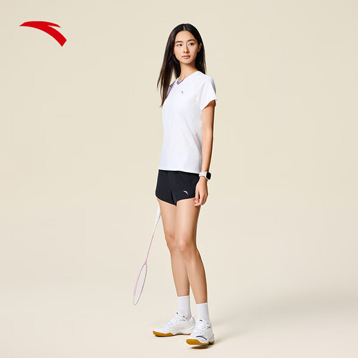 安踏专业羽毛球套装女夏季新款速干透气运动两件套训练运动服短袖短裤