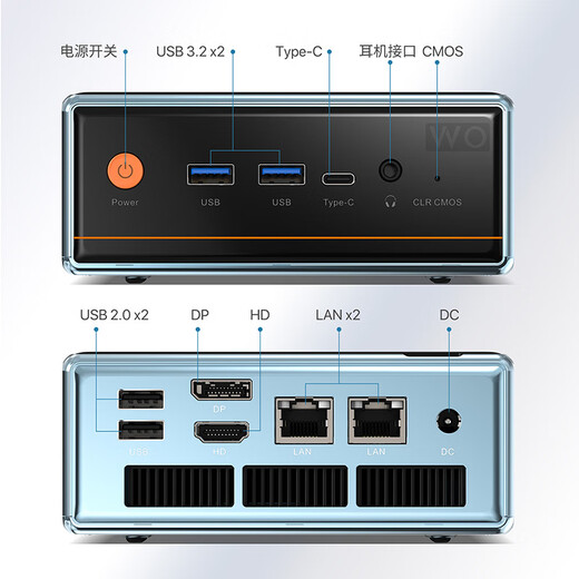 Panlei mini host new product AMD Ryzen 5500U/5700U/5600H/7640HS mini host Game office design high-performance desktop computer host Ryzen R5-5500U/16G D4/512G