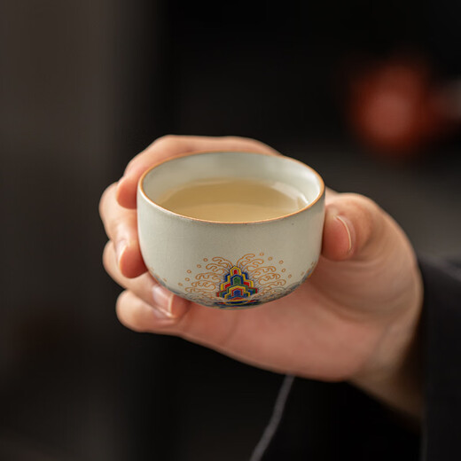 Xinyu Li Ru Kiln Tea Set Complete Set High-End Souvenirs Housewarming New Home Moving Gift Father's Birthday Gift Men's Practical