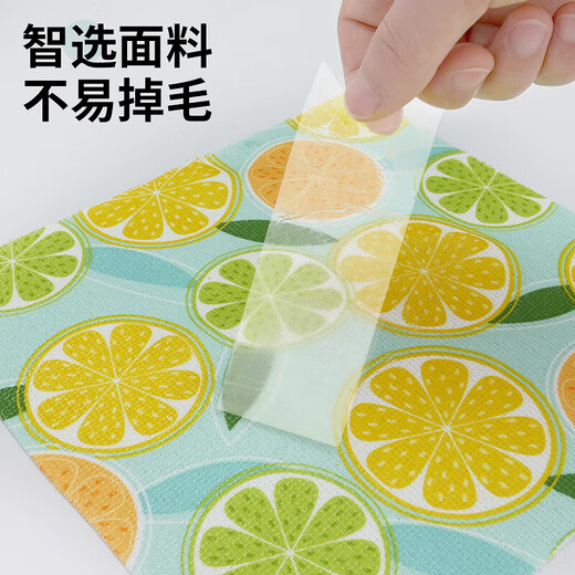 Kitchen microfiber lazy hand-teared rag cleaning cloth scouring pad dishwashing wipe table cleaning artifact mixed color random color 2 rolls