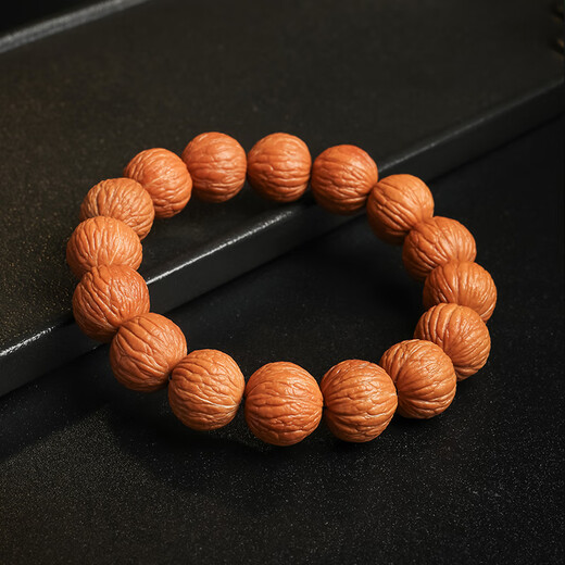 Moon Seal Baichuan Hericium Bracelet Small Walnut Wenwan Buddhist Beads Single Circle Bracelet for Men and Women