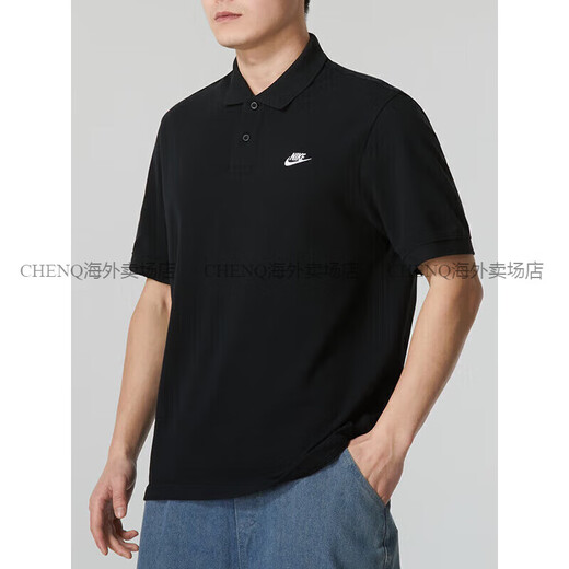 Nike (NIKE) men's CLUB SS POLO PIQUE loose casual and versatile POLO shirt FN3895-010 FN3895-010 S