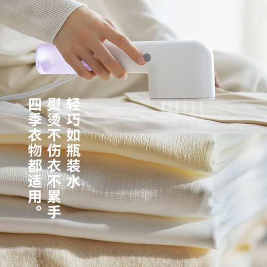 Japanese hand-held garment iron, portable ironing machine, Japanese and Korean household small travel iron for business trips, Tao white, order free storage bag