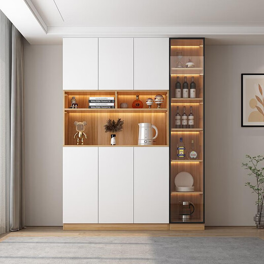 
Sideboard cabinet wall integrated display cabinet modern simple storage cabinet household wine cabinet tea cabinet storage storage cabinet style 12240*40*220 SF Express installation