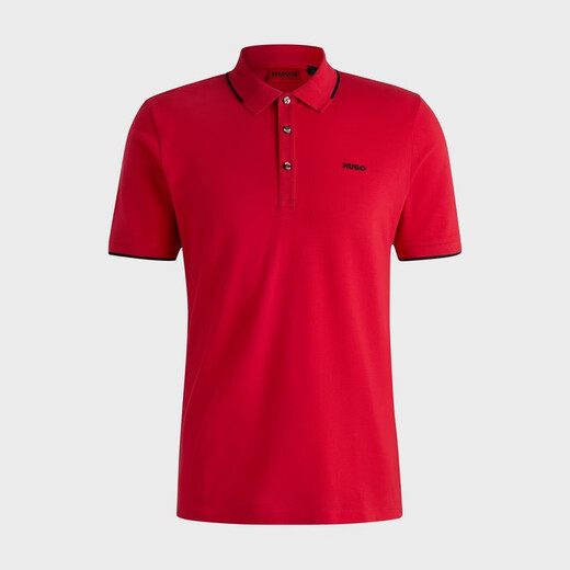 雨果博斯（HUGO BOSS）雨果 RED修身版型弹力棉质Polo衫 印有徽标50467344_693 M