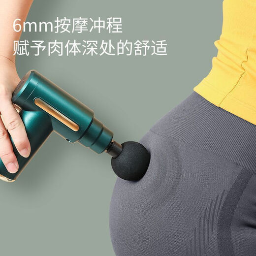 
New [authentic] German fascia massager handheld muscle vibration massage massage cervical vertebrae and waist and back LCD flagship version [black] 3888 turn/4 gear + 4 heads + pure high quality [professional fascia gun] German super