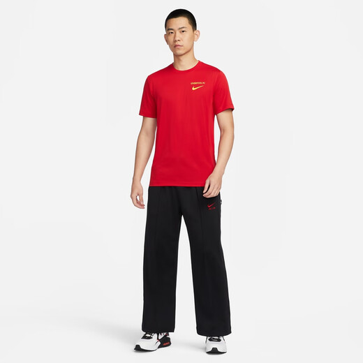 耐克（NIKE）官方利物浦男子速干足球T恤针织亲肤健身轻便舒适FZ8719 687健身红 M