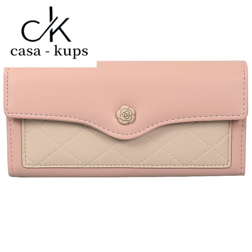 Casa-kupscck portefeuille dames 2025 rose craquette de croissance des femmes portefeuille de croissance des femmes portefeuille à la mode de vache de vache portefeuille noire