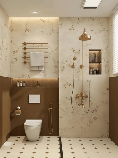
Sweet Miaomiao soft light French cream tiles bathroom kitchen wall tiles bathroom background wall tiles 12611 Please consult customer service 600*1200