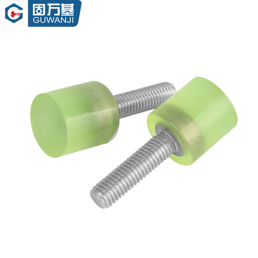 Guwanji stainless steel polyurethane coated screws buffer anti-collision screws shock-absorbing screws excellent rubber head bolt fasteners M6x12-16x19 (2 pieces)
