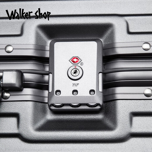 Walker Shop suitcase aluminum alloy trolley travel code box universal wheel suitcase anti-fall large capacity lightweight silent box dark gray 24 inches