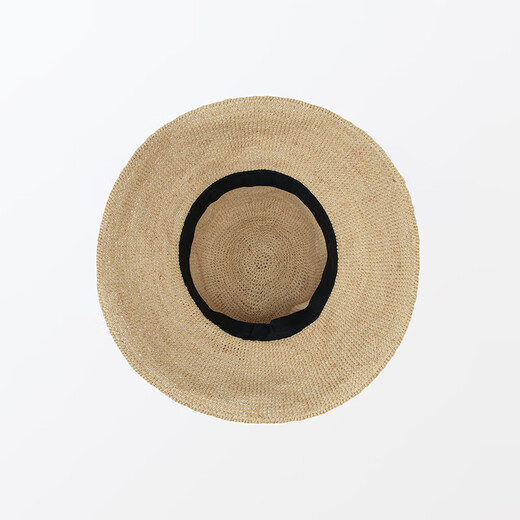 无印良品（MUJI）酒椰叶纤维 细编圆顶礼帽 帽子 草帽 25年夏季 DBA91A5S 原色 55-57cm